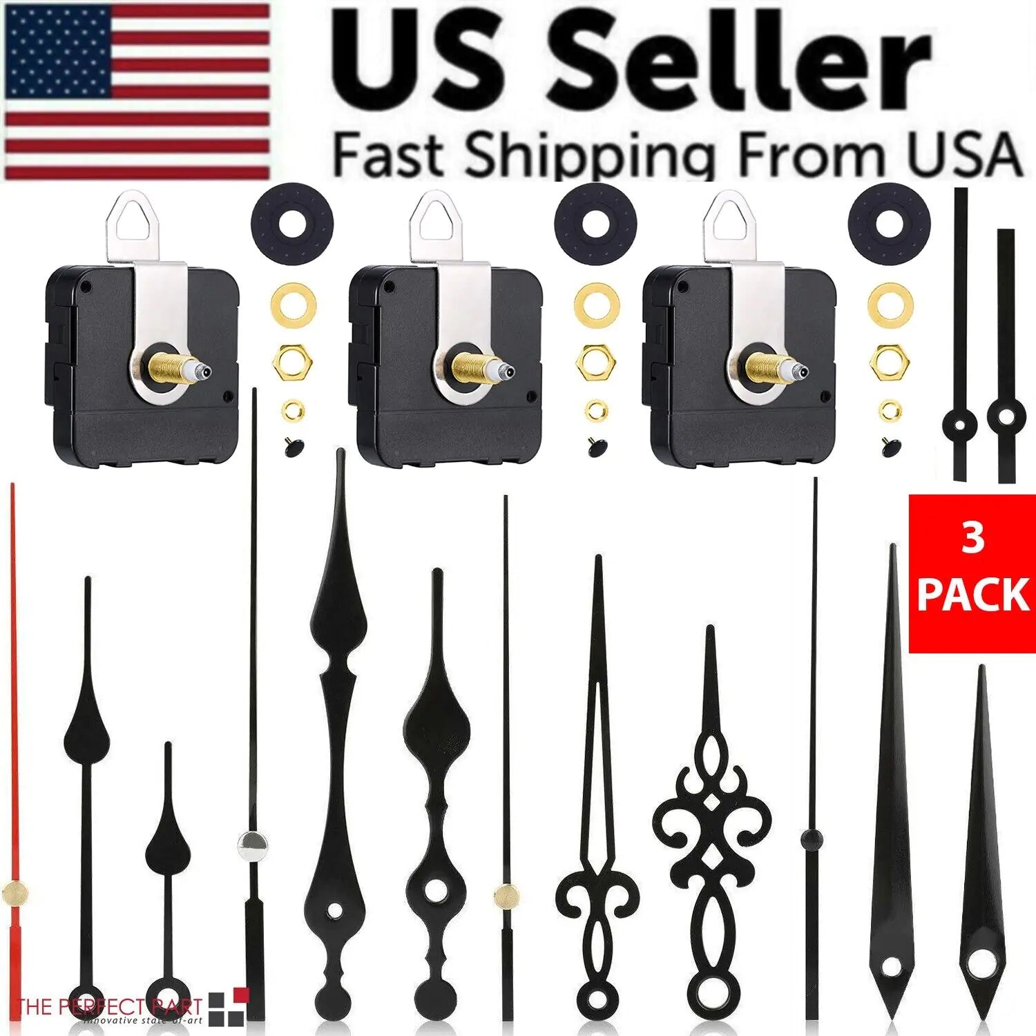 DIY Clock Movement Quartz Mechanism Wall Replacement Repair Tool Parts ...