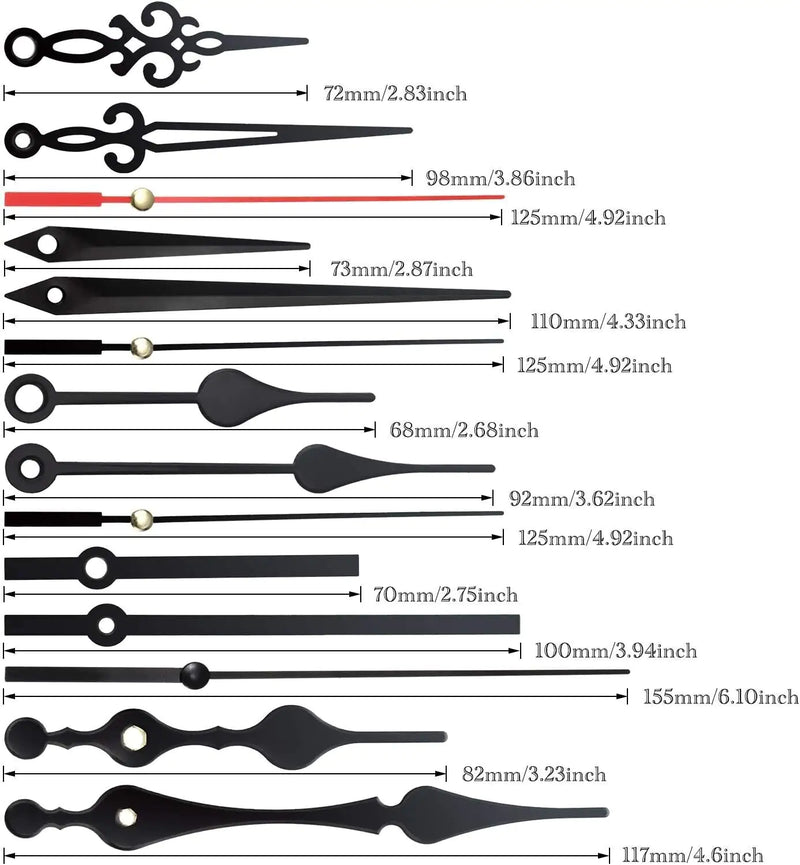 DIY Clock Movement Quartz Mechanism Wall Replacement Repair Tool Parts Hands Kit