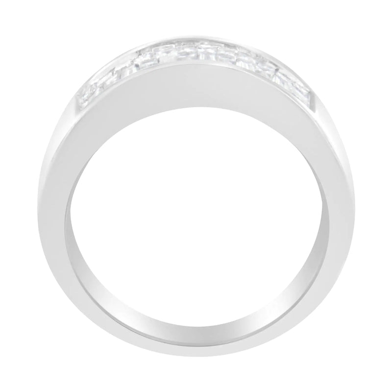 14K White Gold Princess and Baguette-cut Diamond Ring (1.0 Cttw, H-I Color, VS2-SI1 Clarity)