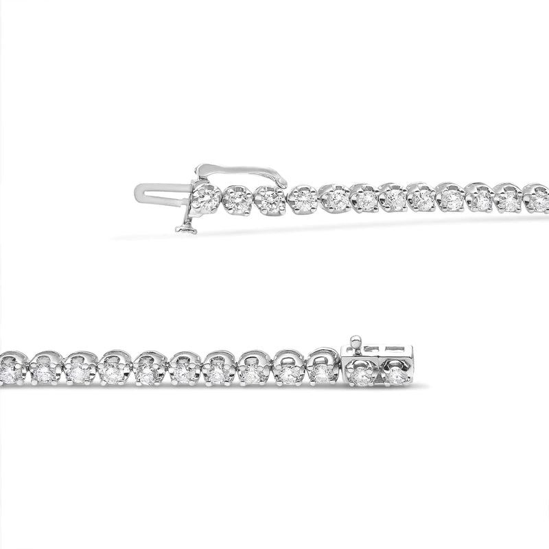 14K White Gold 5.0 Cttw Diamond" Classic Tennis Bracelet for Women (H-I Color, SI1-SI2 Clarity) - 7" Inches