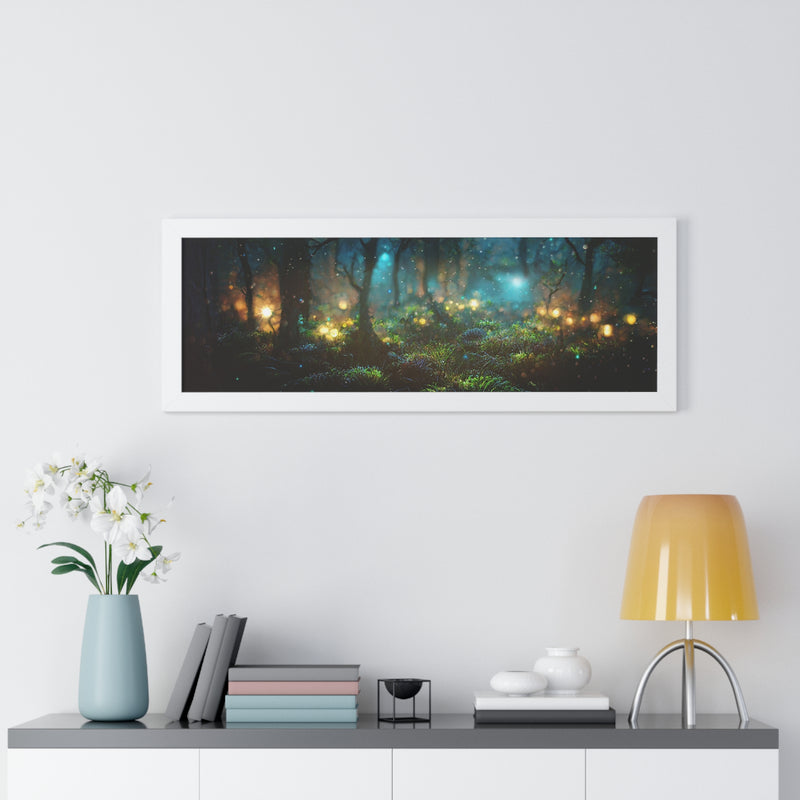 Enchanted Forest Framed Poster, Nature Wall Art, Bedroom Decor, Gift for Nature Lovers, Magical Home Decor
