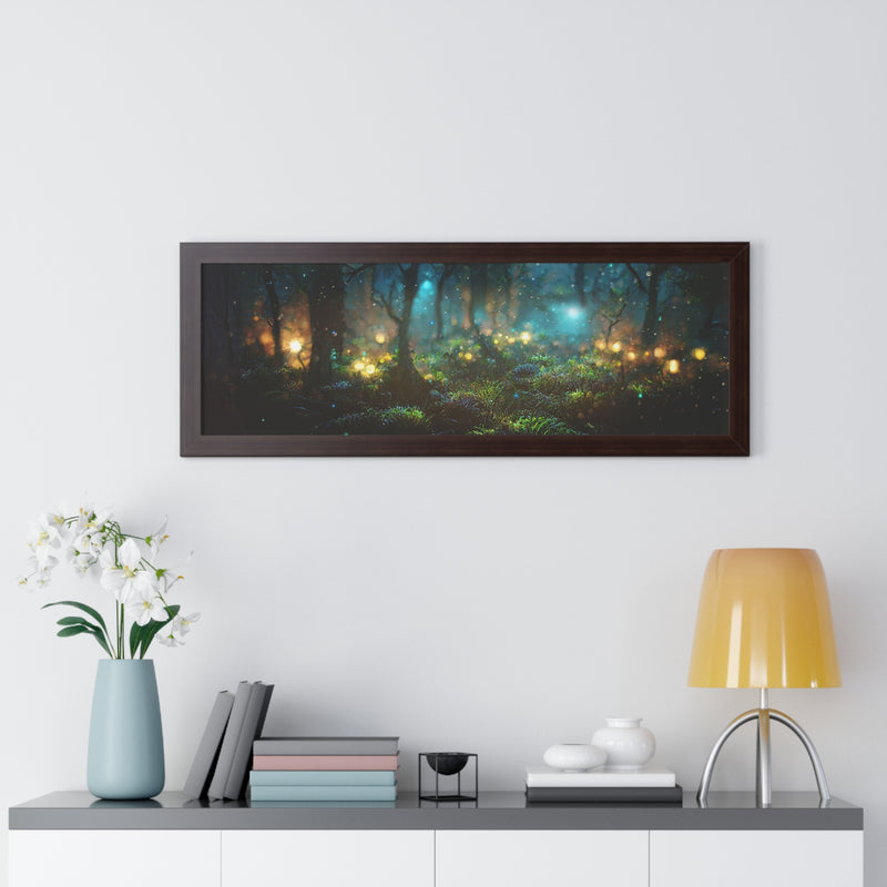 Enchanted Forest Framed Poster, Nature Wall Art, Bedroom Decor, Gift for Nature Lovers, Magical Home Decor