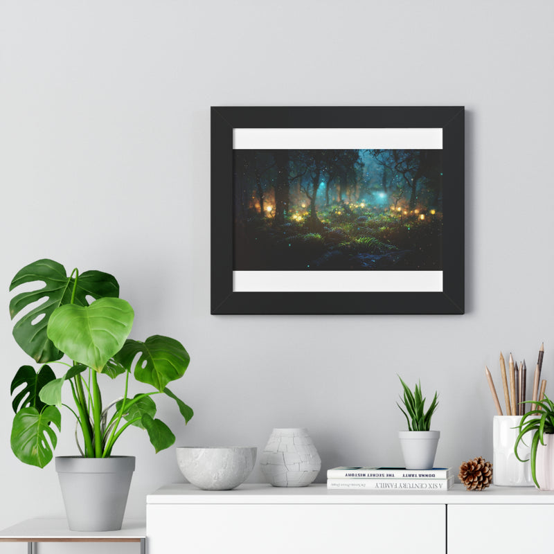Enchanted Forest Framed Poster, Nature Wall Art, Bedroom Decor, Gift for Nature Lovers, Magical Home Decor