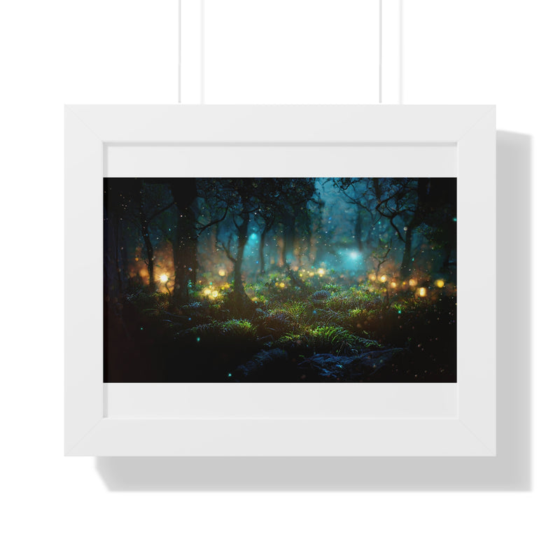 Enchanted Forest Framed Poster, Nature Wall Art, Bedroom Decor, Gift for Nature Lovers, Magical Home Decor