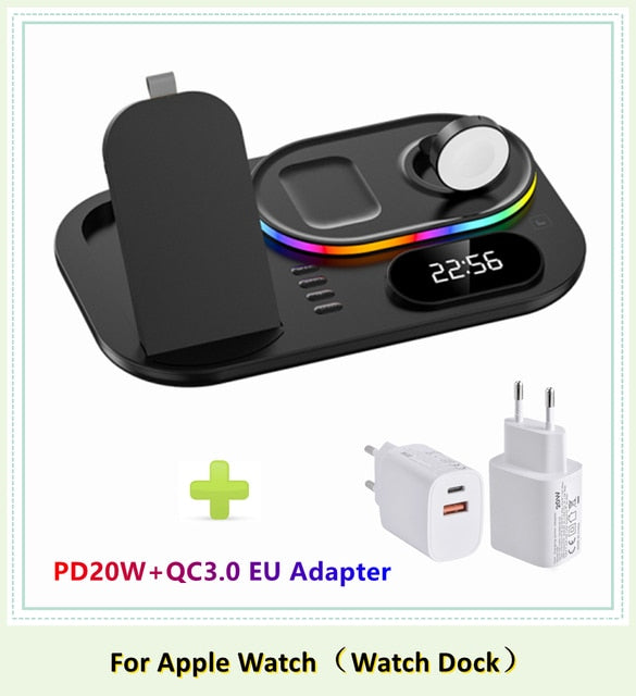 30W LED 4 in 1 Wireless Charger Dock