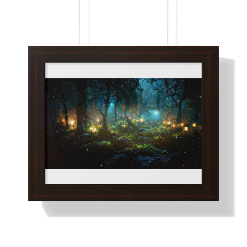 Enchanted Forest Framed Poster, Nature Wall Art, Bedroom Decor, Gift for Nature Lovers, Magical Home Decor