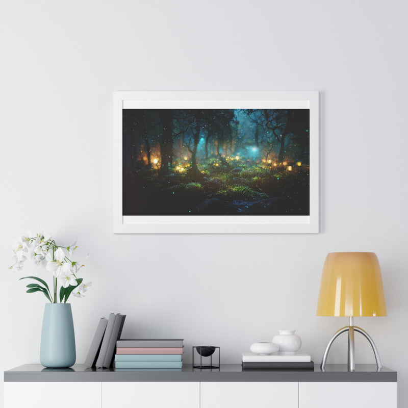 Enchanted Forest Framed Poster, Nature Wall Art, Bedroom Decor, Gift for Nature Lovers, Magical Home Decor
