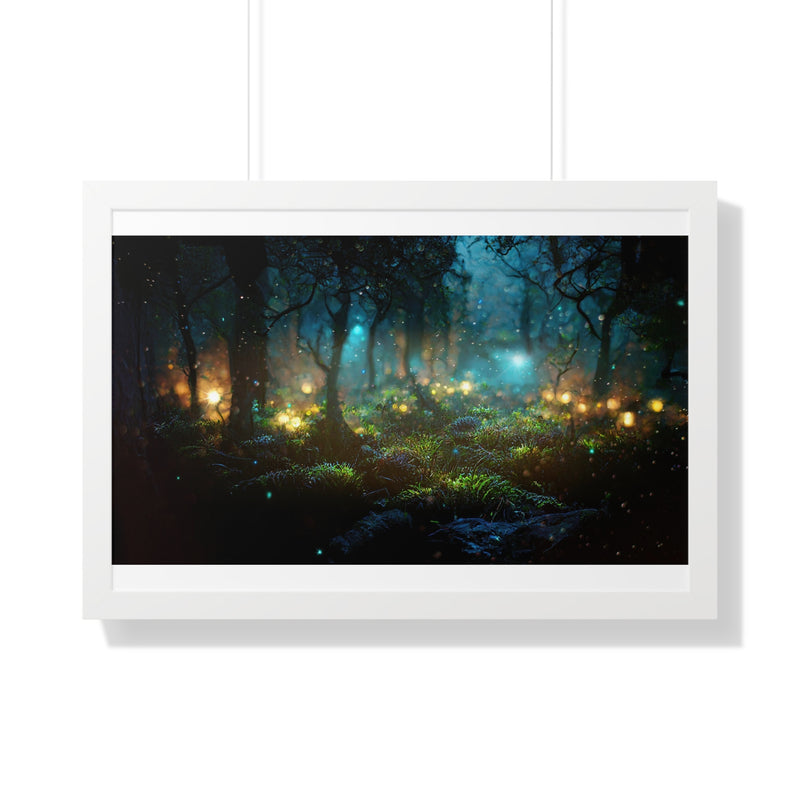 Enchanted Forest Framed Poster, Nature Wall Art, Bedroom Decor, Gift for Nature Lovers, Magical Home Decor