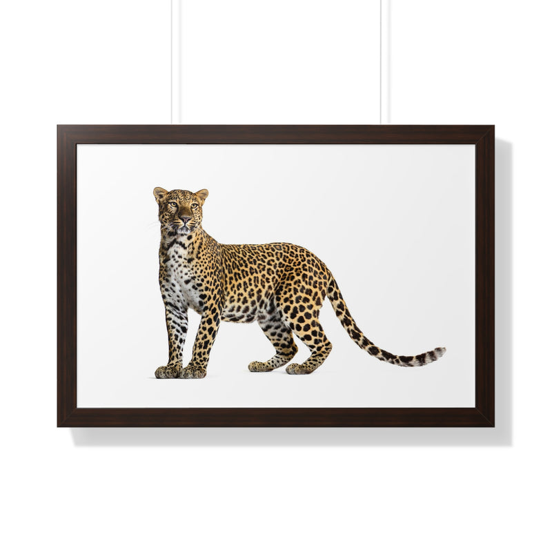 Leopard Framed Horizontal Poster, Wildlife Wall Art, Home Decor, Unique Gift, Animal Lover Decor, Nature Inspired