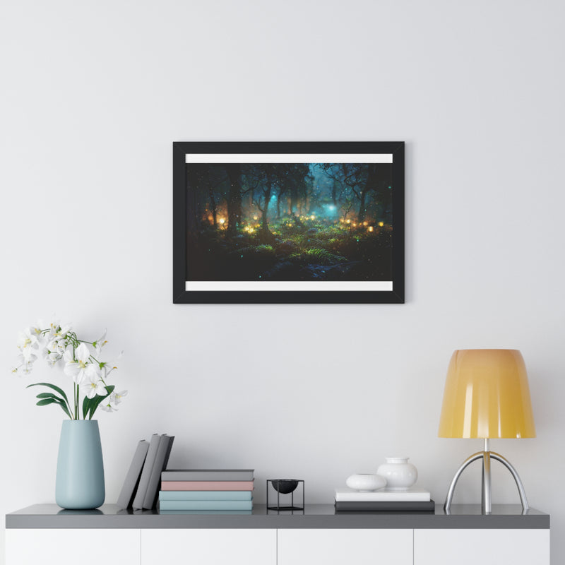 Enchanted Forest Framed Poster, Nature Wall Art, Bedroom Decor, Gift for Nature Lovers, Magical Home Decor