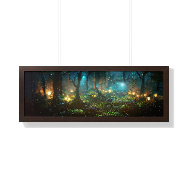 Enchanted Forest Framed Poster, Nature Wall Art, Bedroom Decor, Gift for Nature Lovers, Magical Home Decor