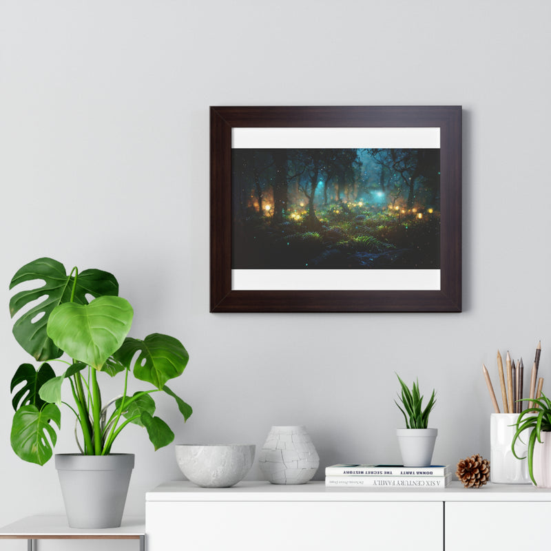 Enchanted Forest Framed Poster, Nature Wall Art, Bedroom Decor, Gift for Nature Lovers, Magical Home Decor
