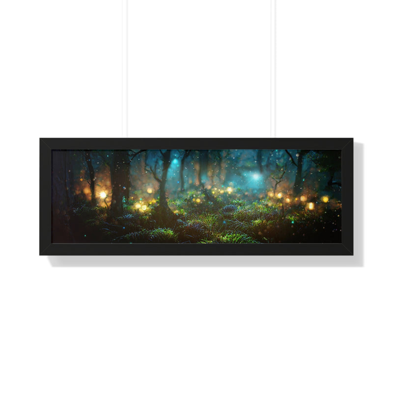Enchanted Forest Framed Poster, Nature Wall Art, Bedroom Decor, Gift for Nature Lovers, Magical Home Decor