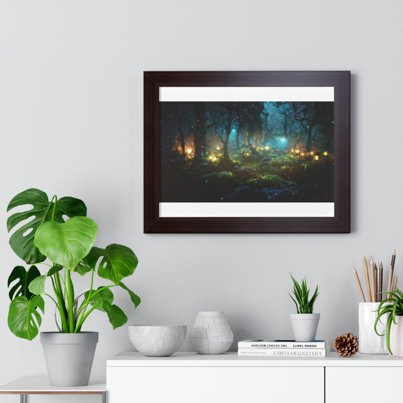 Enchanted Forest Framed Poster, Nature Wall Art, Bedroom Decor, Gift for Nature Lovers, Magical Home Decor