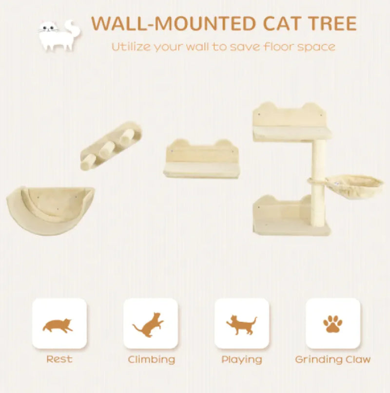 Cat Wall Shelves Set Furniture