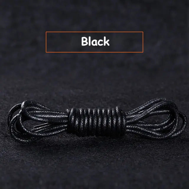 Cotton Waxed Round Shoelaces Set