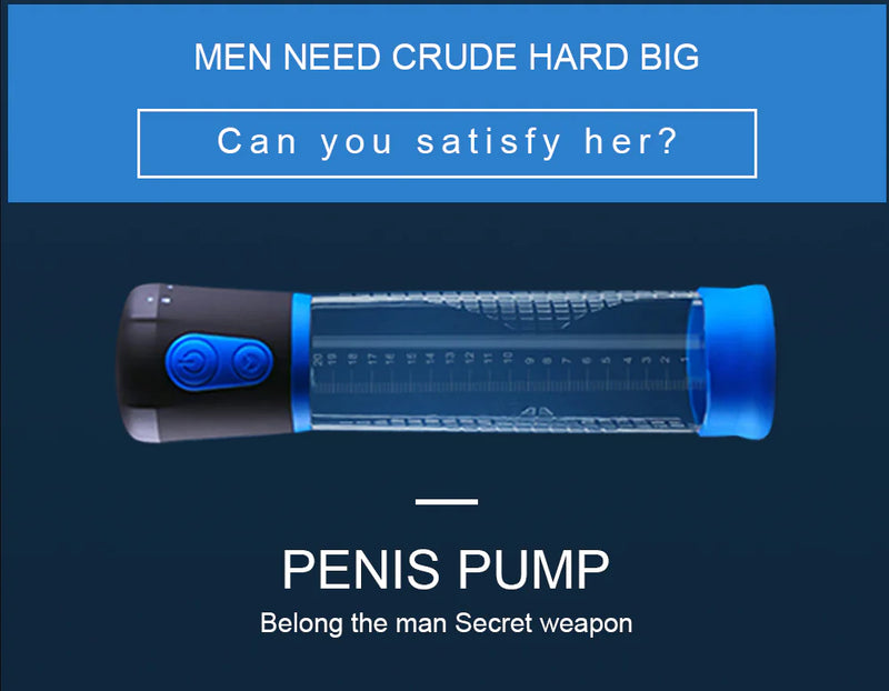 Vacuum Penis Pump For Male ED Enhancement Erectile Enlargement Penis Enlarger BG