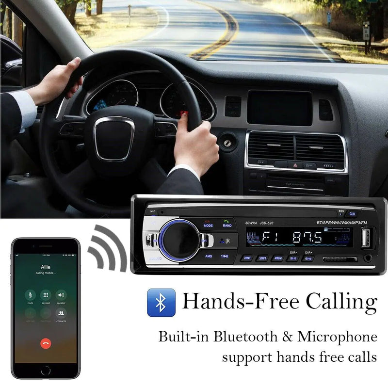 Bluetooth Car Stereo Audio In-Dash FM Aux Input Receiver SD USB MP3 Radio Player