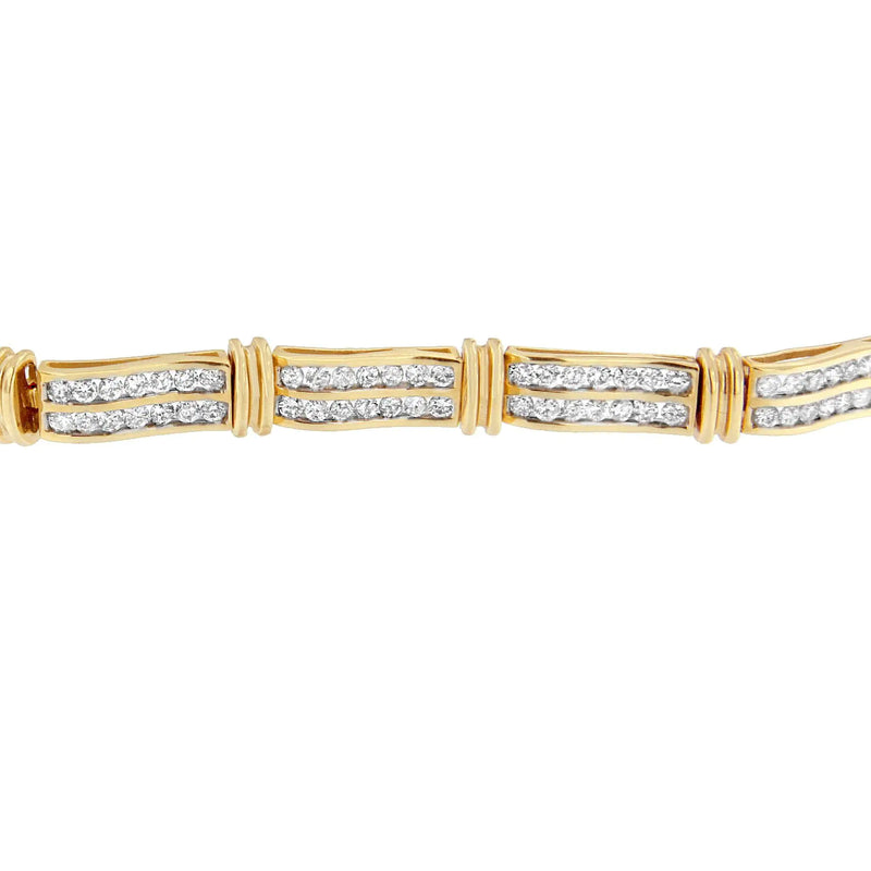 14K Yellow Gold Round-Cut Diamond Bracelet (5.35 cttw, H-I Color, I1-I2 Clarity)