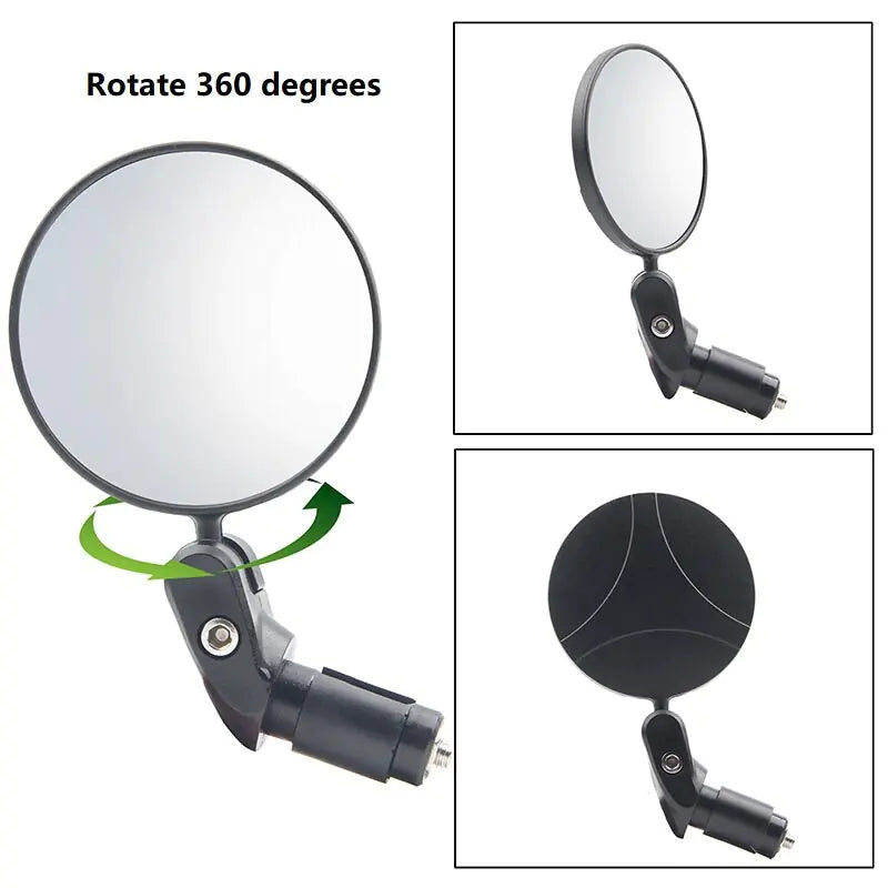 Foldable Convex Bicycle Rearview Mirror for Riding