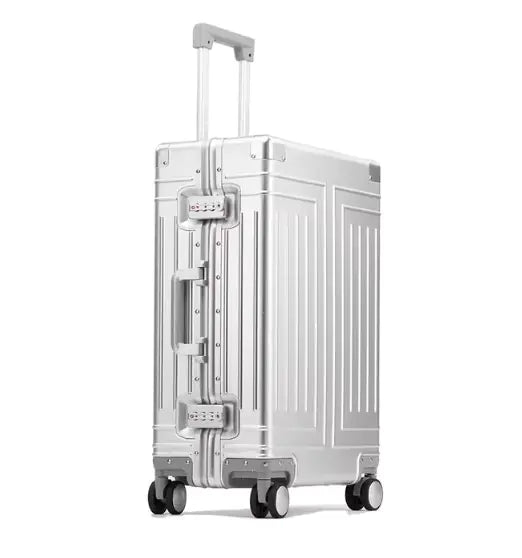 All-Aluminum Rolling Travel Suitcase High-Quality Men&