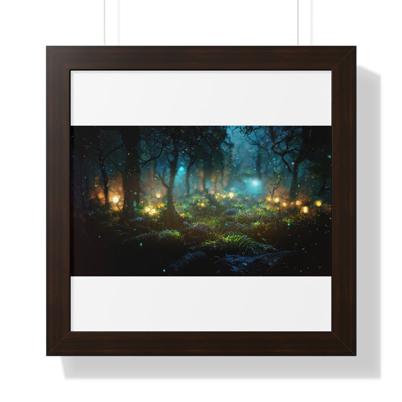 Enchanted Forest Framed Poster, Nature Wall Art, Bedroom Decor, Gift for Nature Lovers, Magical Home Decor
