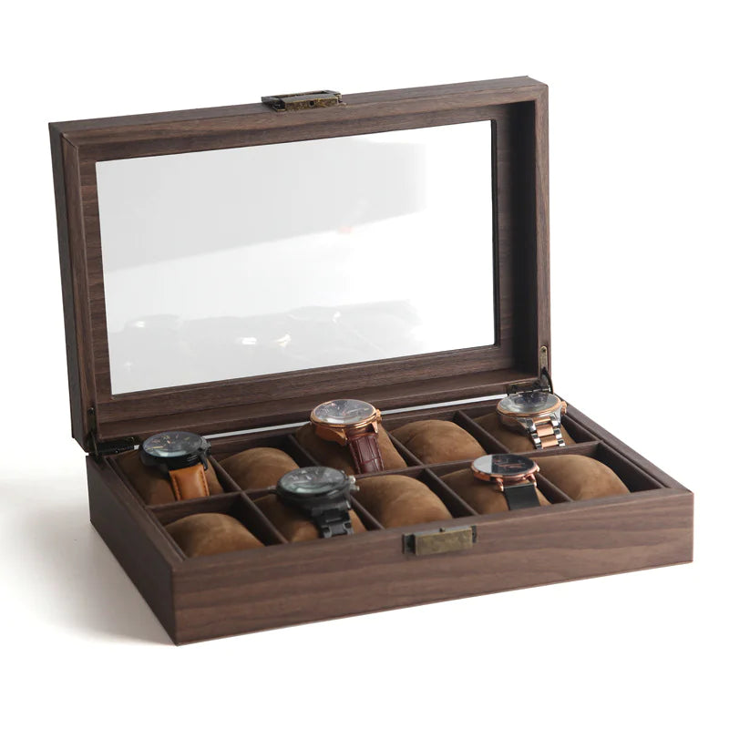 Wood Grain Watch Box, 2 - 12 Sizes