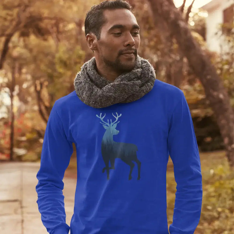 Deer Color 2 Men Long Sleeve Shirt