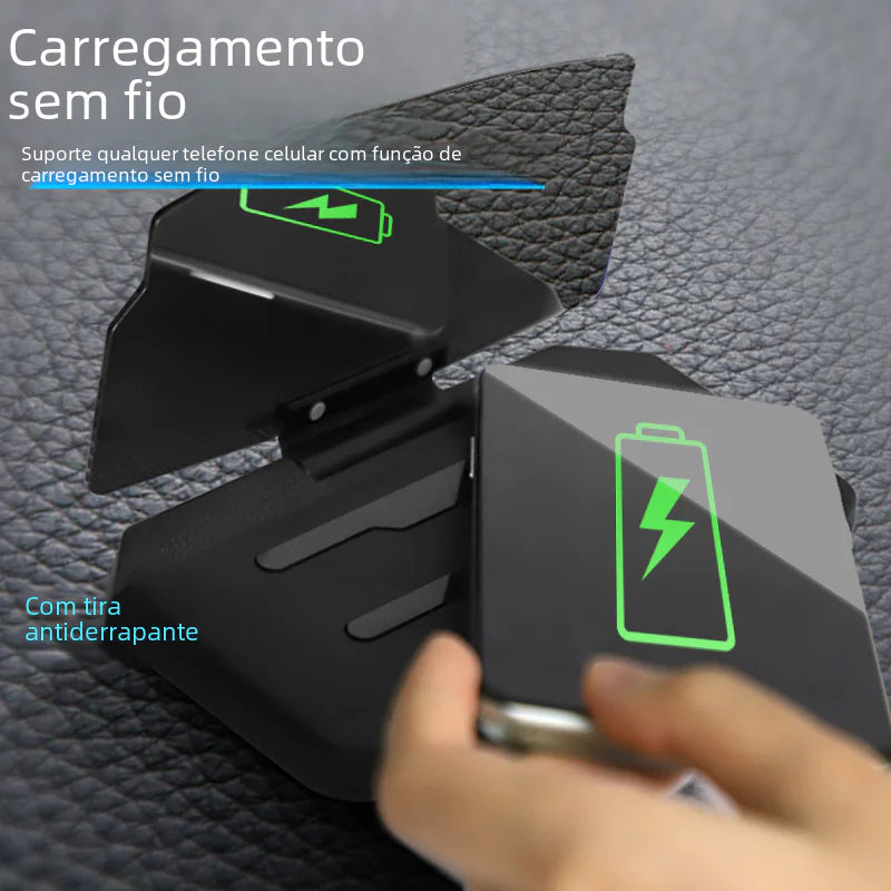 Car HUD Wireless Charger Phone Mount with Projector