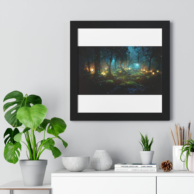 Enchanted Forest Framed Poster, Nature Wall Art, Bedroom Decor, Gift for Nature Lovers, Magical Home Decor