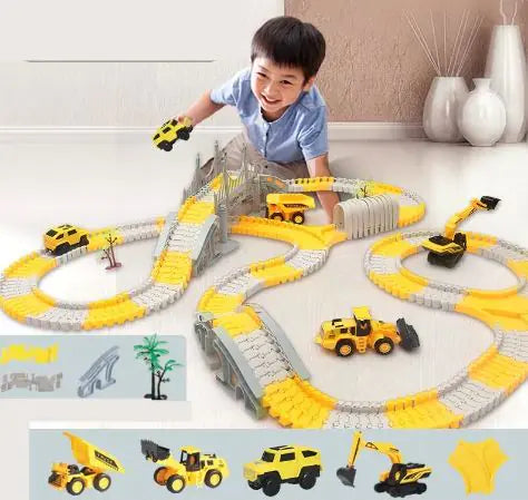 Puzzle Car Rail Toy Set