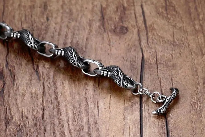 Dragon Link Stainless Steel Bracelet