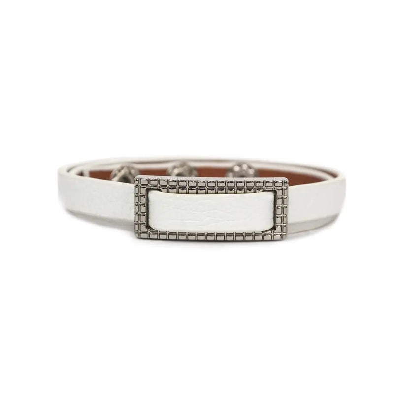 Cinch Leather Bracelet - Sea Salt White