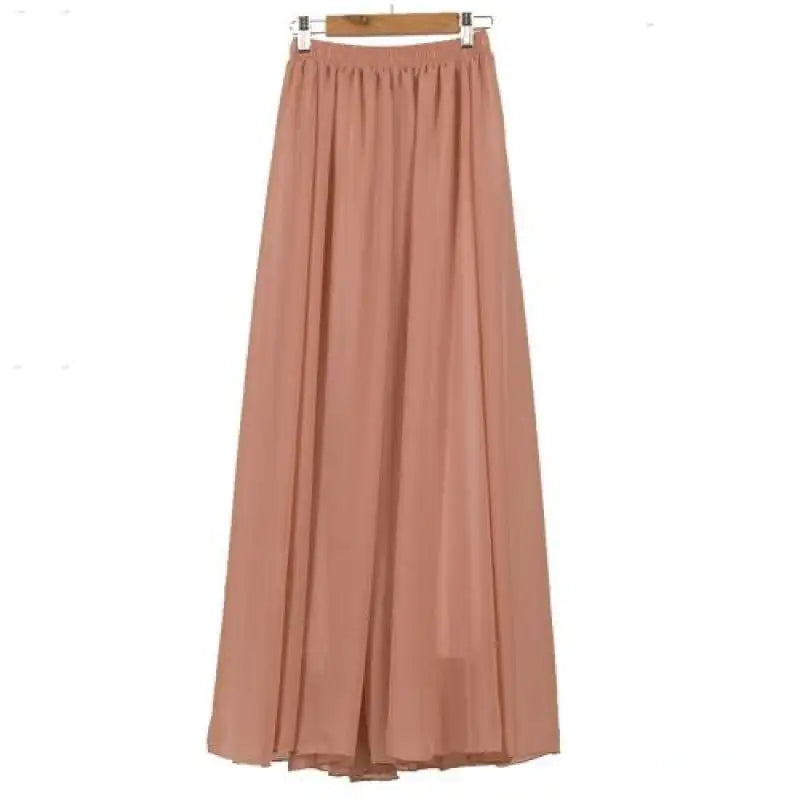 Half-Length Plus Size High Waist Chiffon Skirt