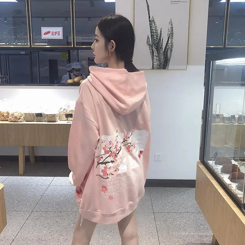 Japanese Falling Sakura Hoodie