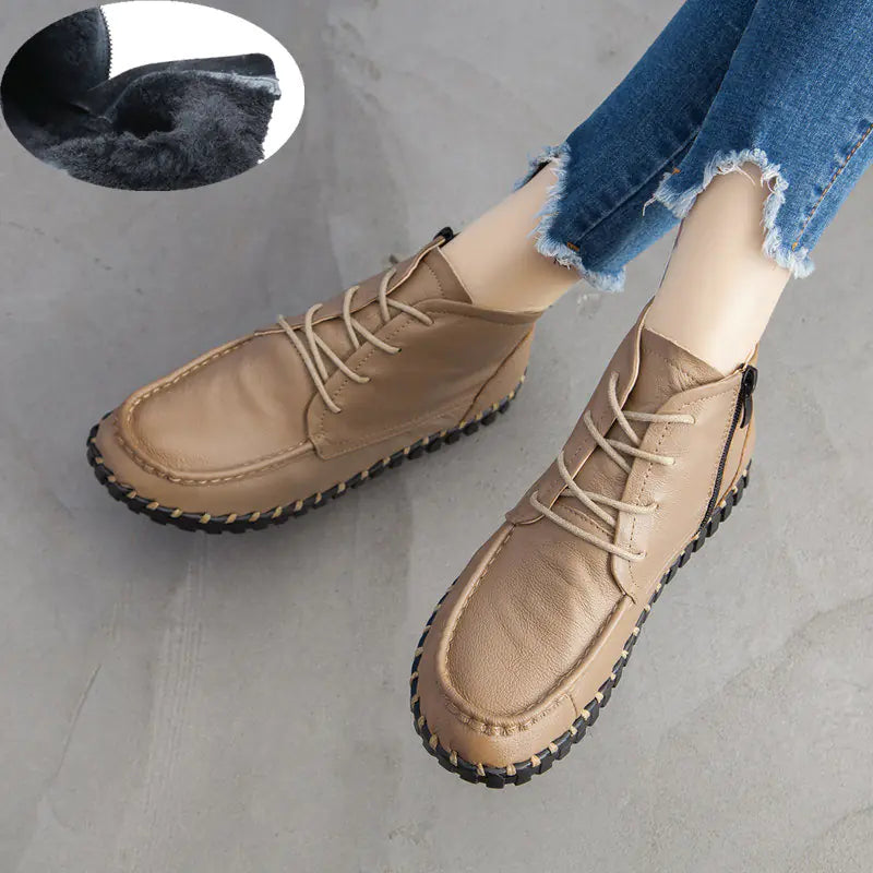 New Retro Handmade Ankle Boots with Soft Sole for Women