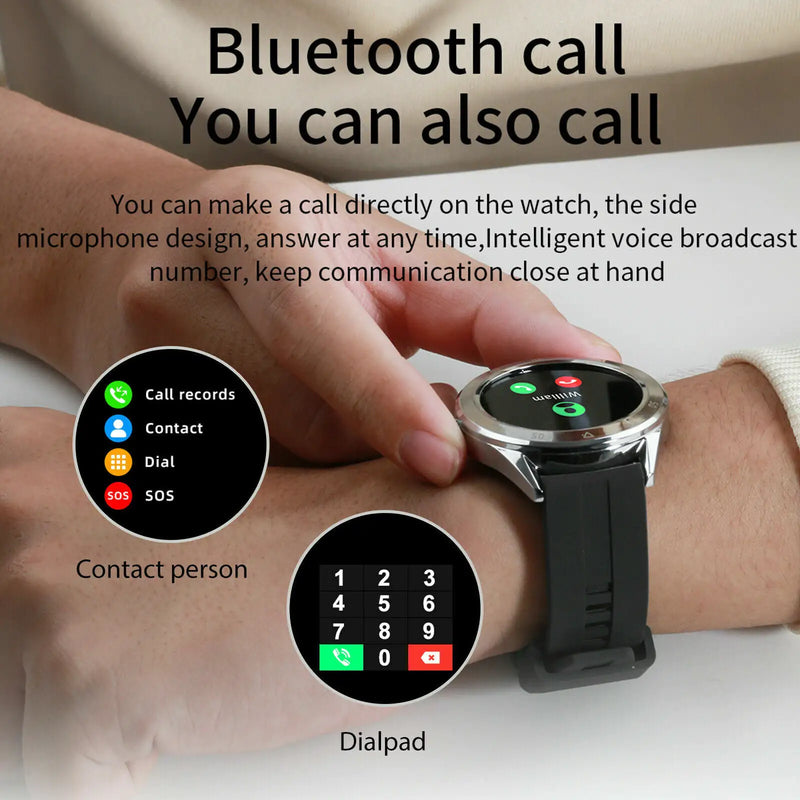 Waterproof Bluetooth Smart Watch Phone Mate Heart Rate Tracker For iOS Android