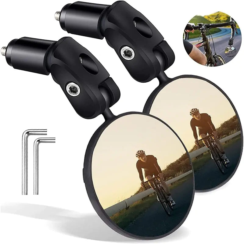 Foldable Convex Bicycle Rearview Mirror for Riding