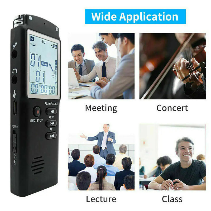 32G Voice Activated Mini Digital Sound Audio Recorder Dictaphone MP3 Player