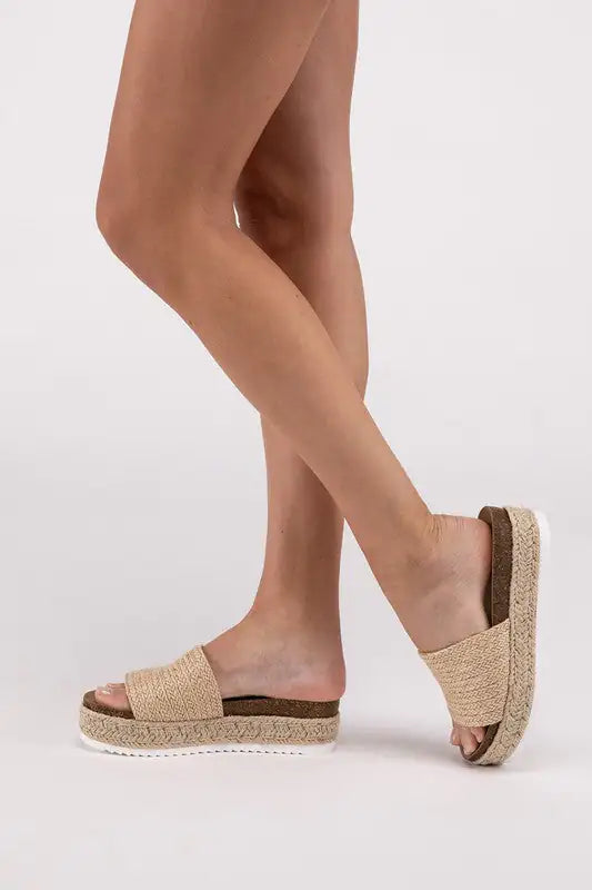 Single Band Platform Sandals