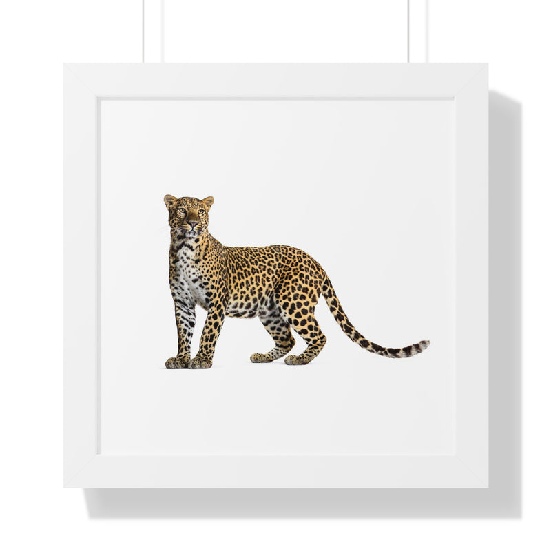 Leopard Framed Horizontal Poster, Wildlife Wall Art, Home Decor, Unique Gift, Animal Lover Decor, Nature Inspired