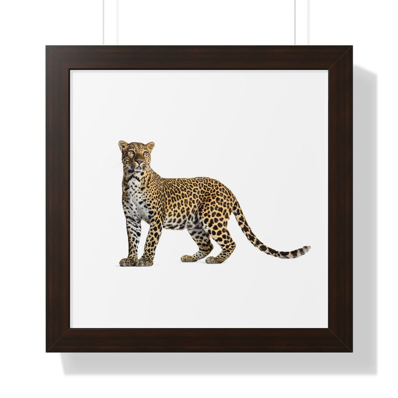 Leopard Framed Horizontal Poster, Wildlife Wall Art, Home Decor, Unique Gift, Animal Lover Decor, Nature Inspired