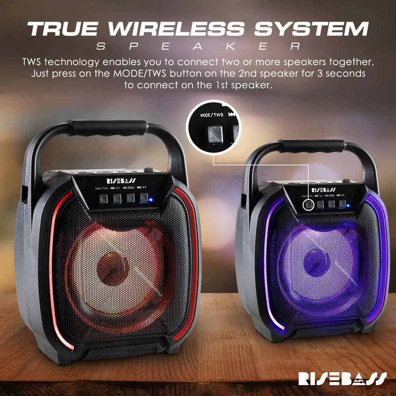 8" 600 watt Speaker - Portable Wireless Bluetooth Speaker with TWS Function