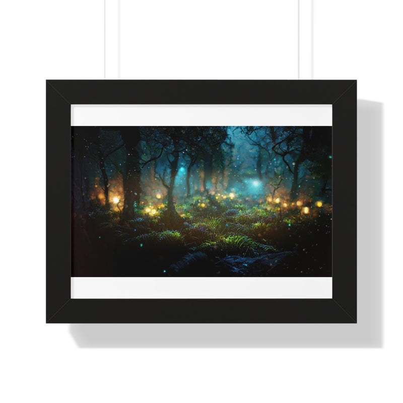 Enchanted Forest Framed Poster, Nature Wall Art, Bedroom Decor, Gift for Nature Lovers, Magical Home Decor