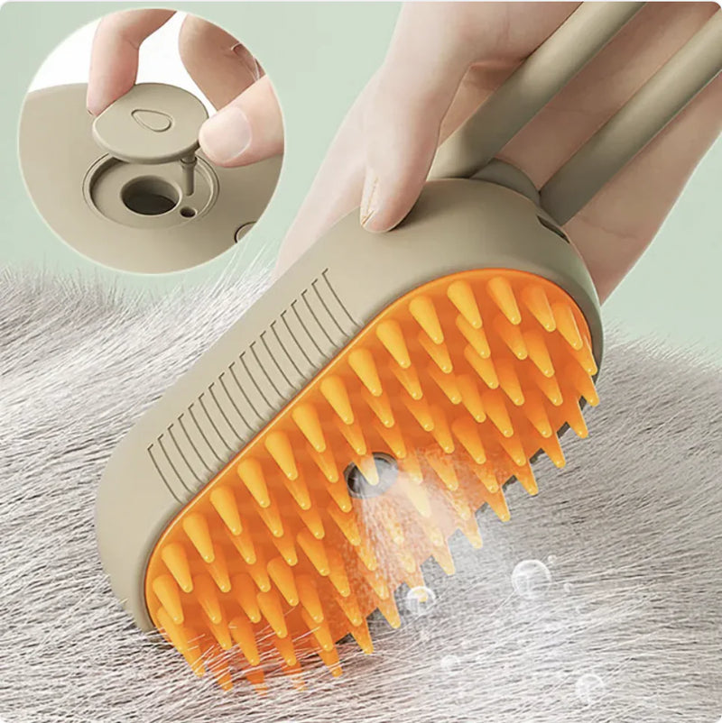 3-in-1 Electric Pet Brush - Steam, Massage, and Hair Removal