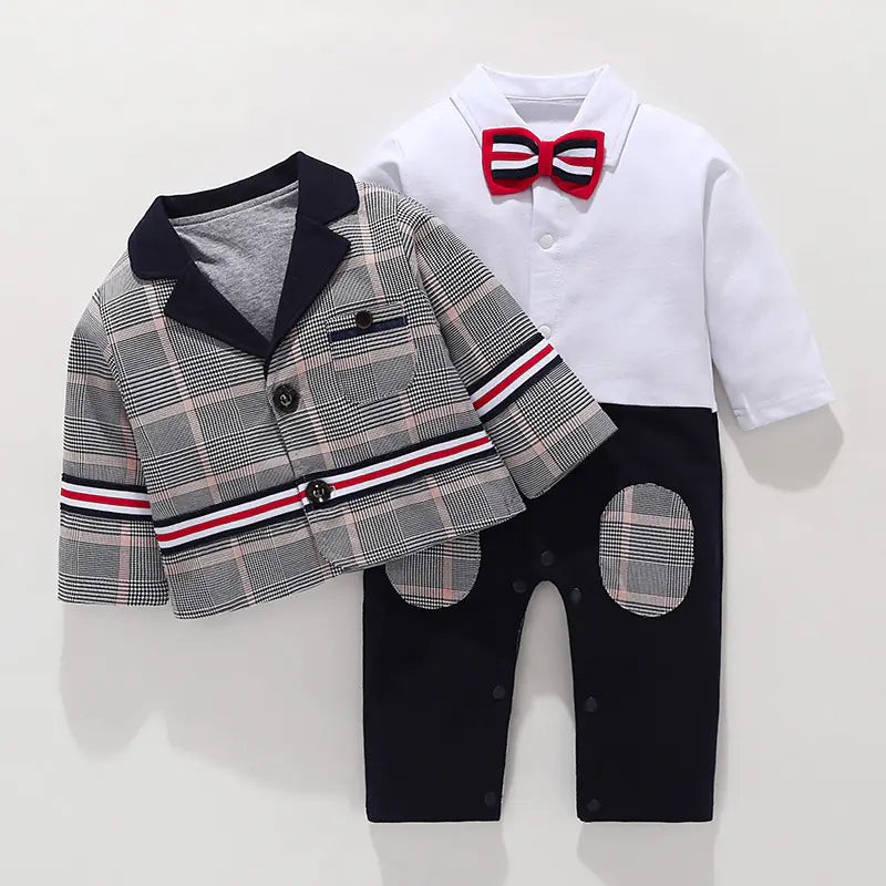 Gentleman Outfit for Baby Boys - Cotton Onesie Suit