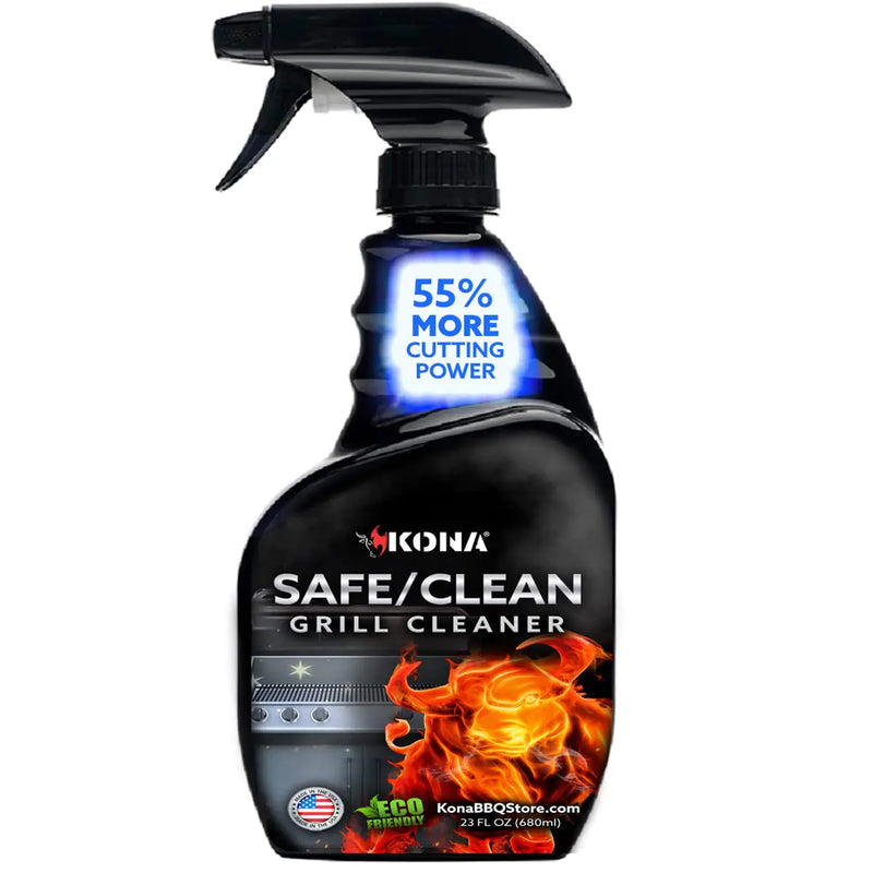 Kona Best Grill Cleaner for Outdoor Grill - Heavy Duty Non-Toxic Fume-Free Kitchen Degreaser Spray | Eco-Friendly Outdoor Grill Degreaser & BBQ Grill Cleaner Spray - 23oz