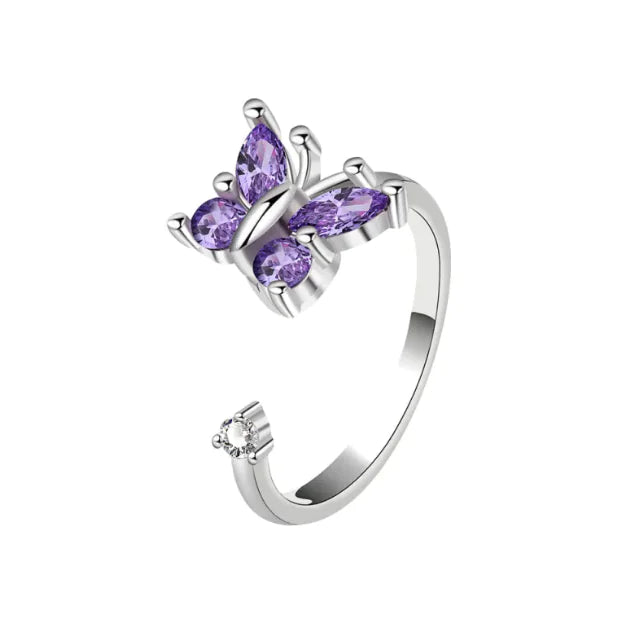 Rotating Rose Flower Opening Ring