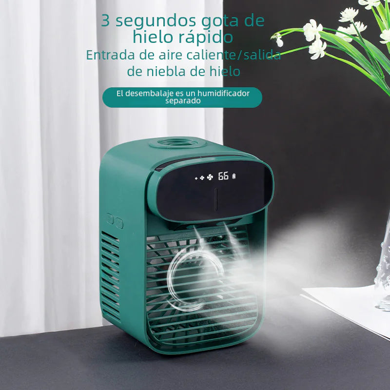 USB Mini Water-Cooling Fan with Humidifier for Desk