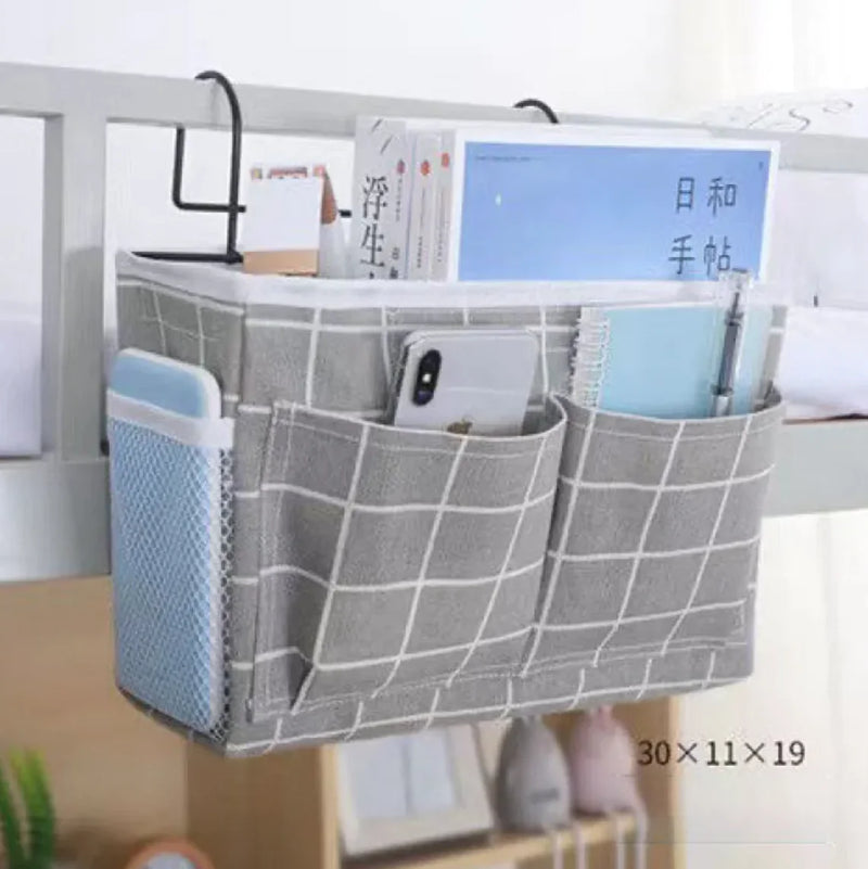 Bedside Fence Storage Box Basket Hanging Bag